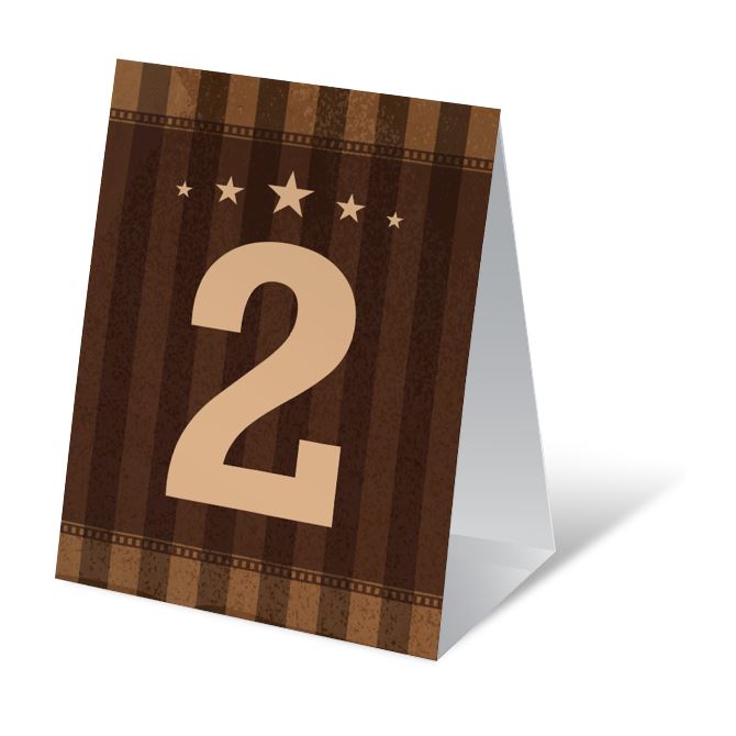 Table numbers Personalized striped