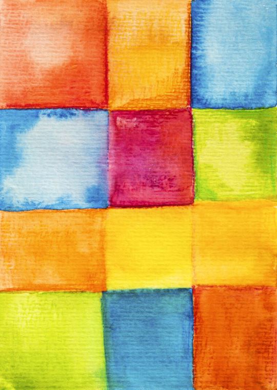 Reproduction paintings Watercolor squares