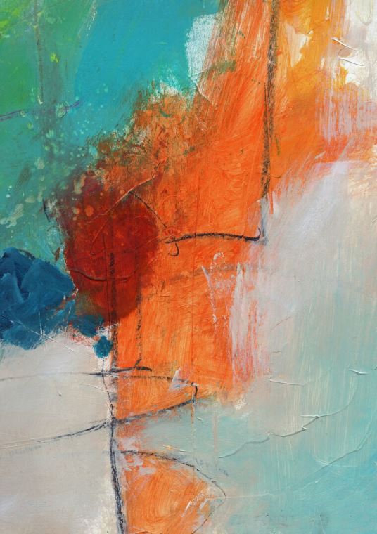 Reproductions of paintings Orange and gray touches