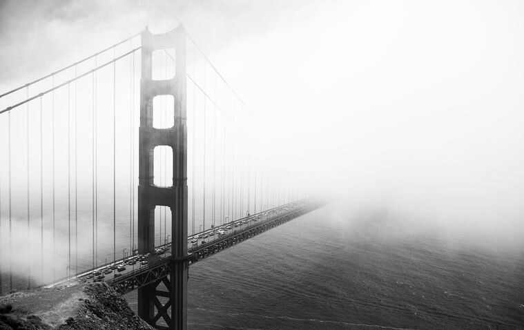 Купить и печать на заказ Репродукции картин Мост Золотые Ворота Сан-Франциско