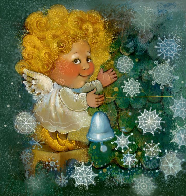 Reproductions of paintings The angel and snowflakes