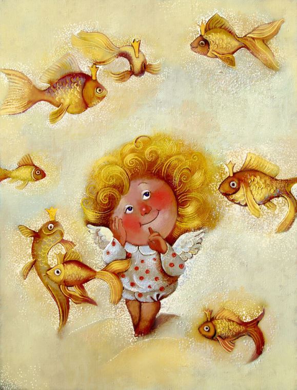 Reproduction paintings Angel and fish