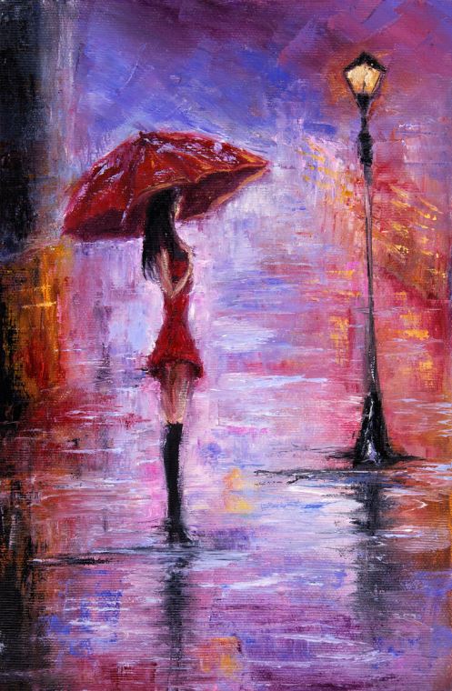 Репродукции картин Girl with umbrella