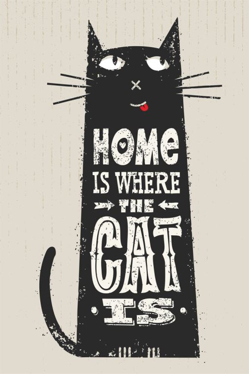 Купить и печать на заказ Картины Дом там, где кот