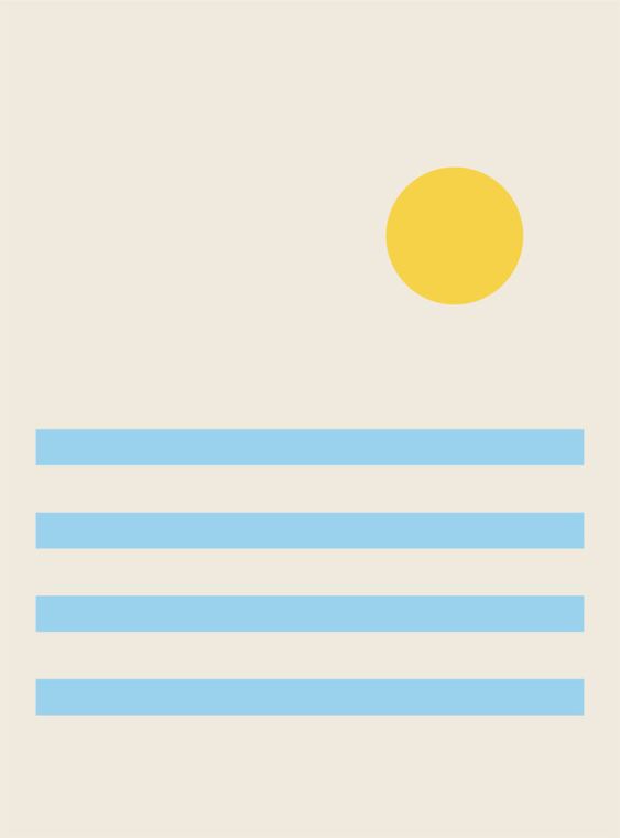 Репродукции картин Sun and sea minimalism
