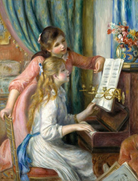 Купить и печать на заказ Картины Девушки за пианино