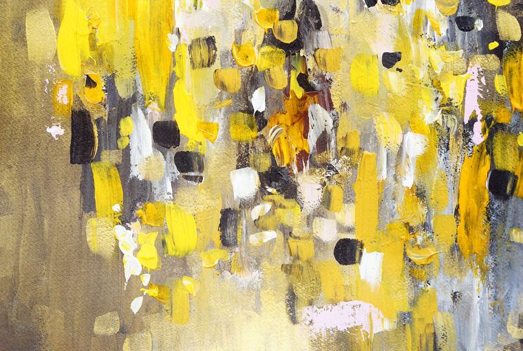 Репродукции картин Abstraction with yellow detail