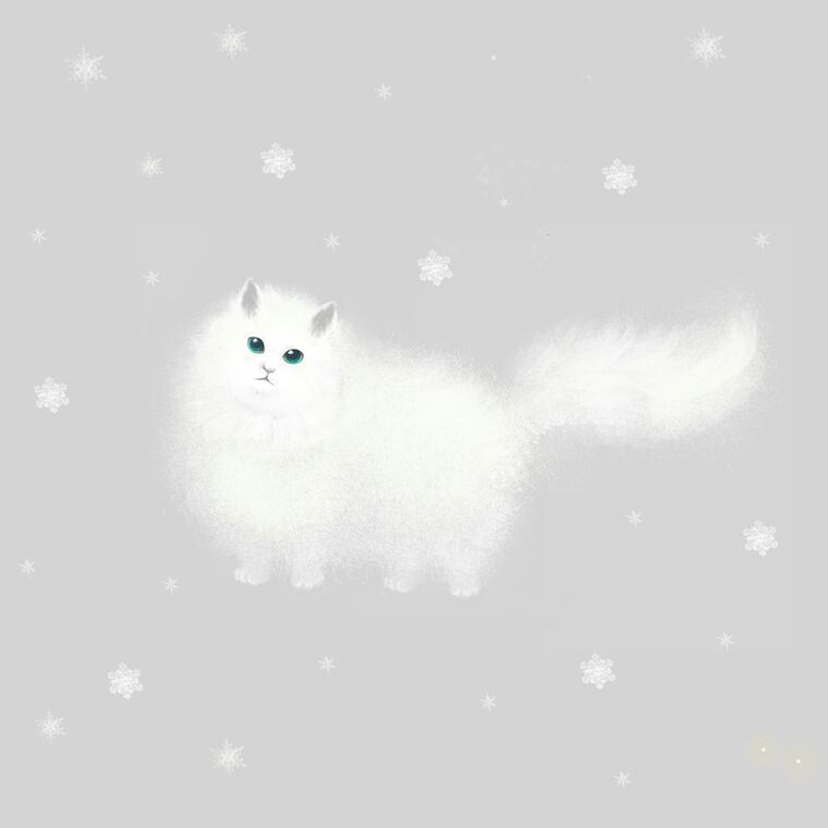 Репродукции картин Fluffy cat