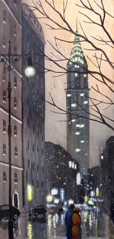 Купить и печать на заказ Репродукции картин Дождливый Нью-Йорк 1930-х годов