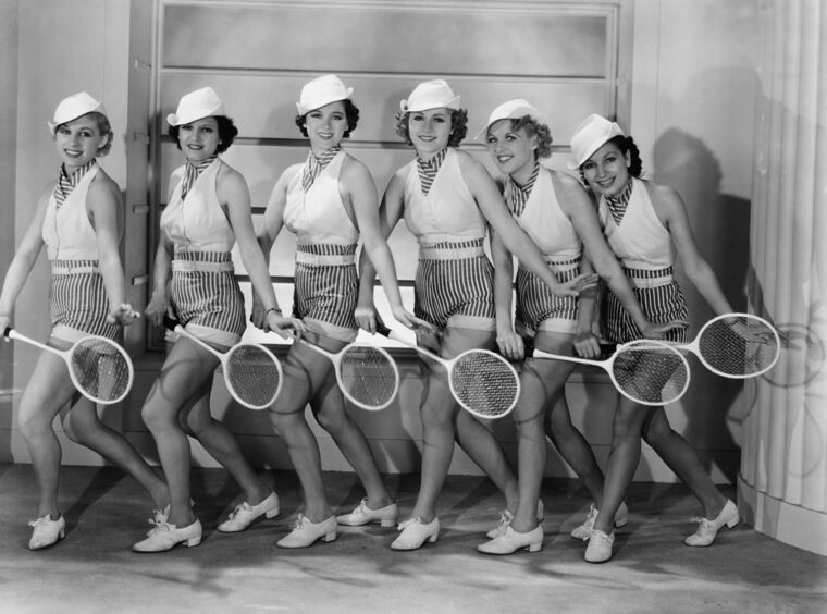 Репродукции картин Tennis players retro photo