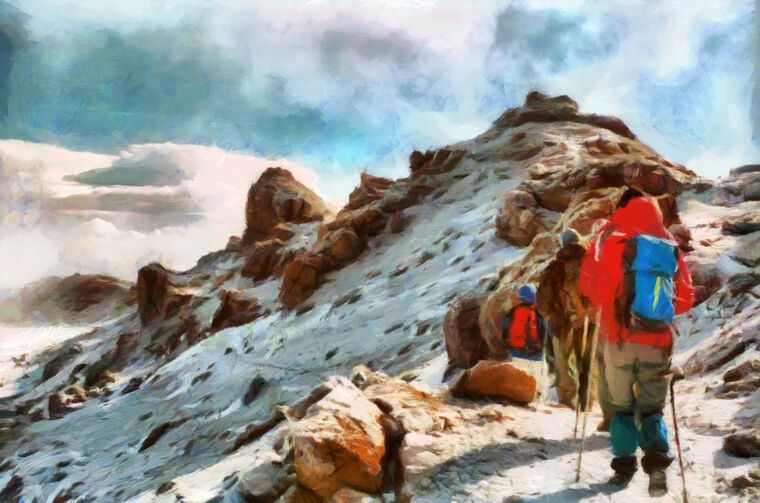 Репродукции картин The mountain digital painting