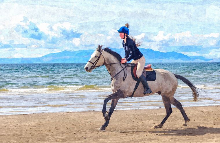 Reproduction paintings Rider on the beach