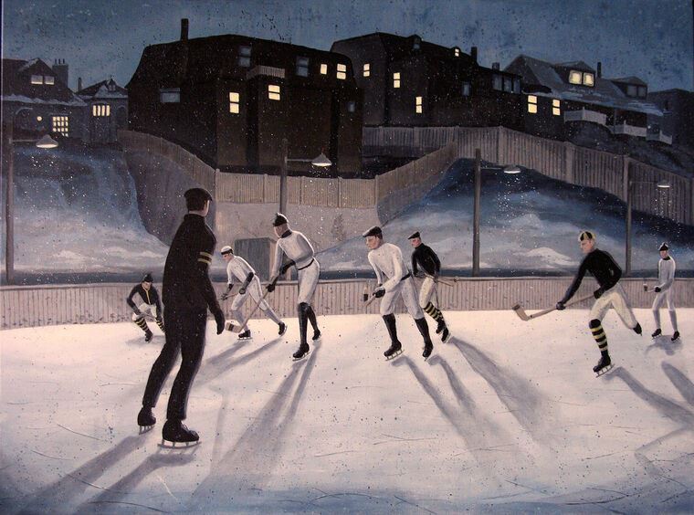 Reproduction paintings Evening hockey
