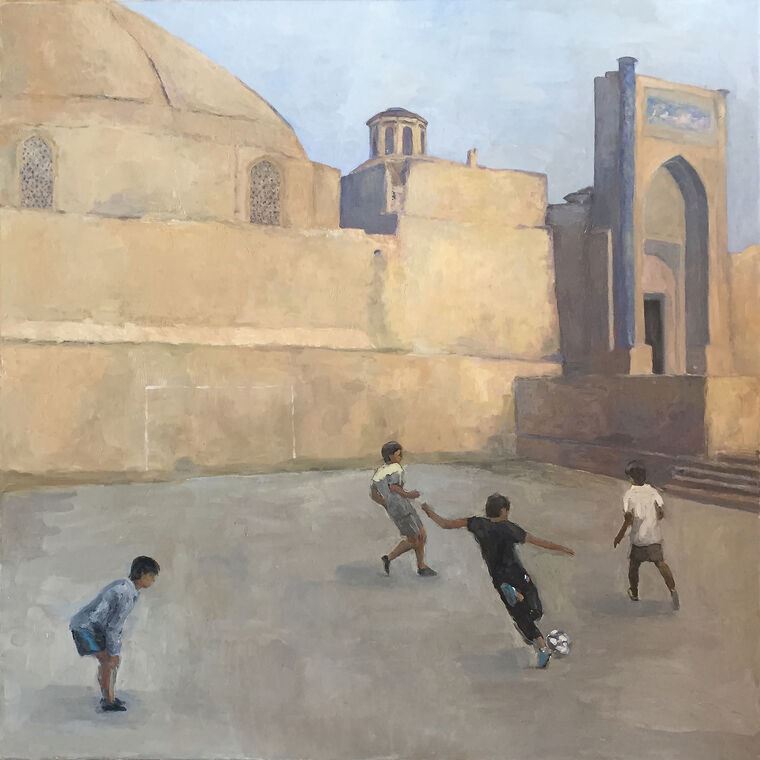 Reproduction paintings Boys play football