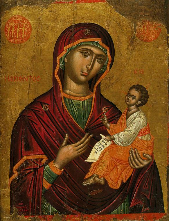 Купить и печать на заказ Репродукции картин Икона Божией Матери «Амолинта»