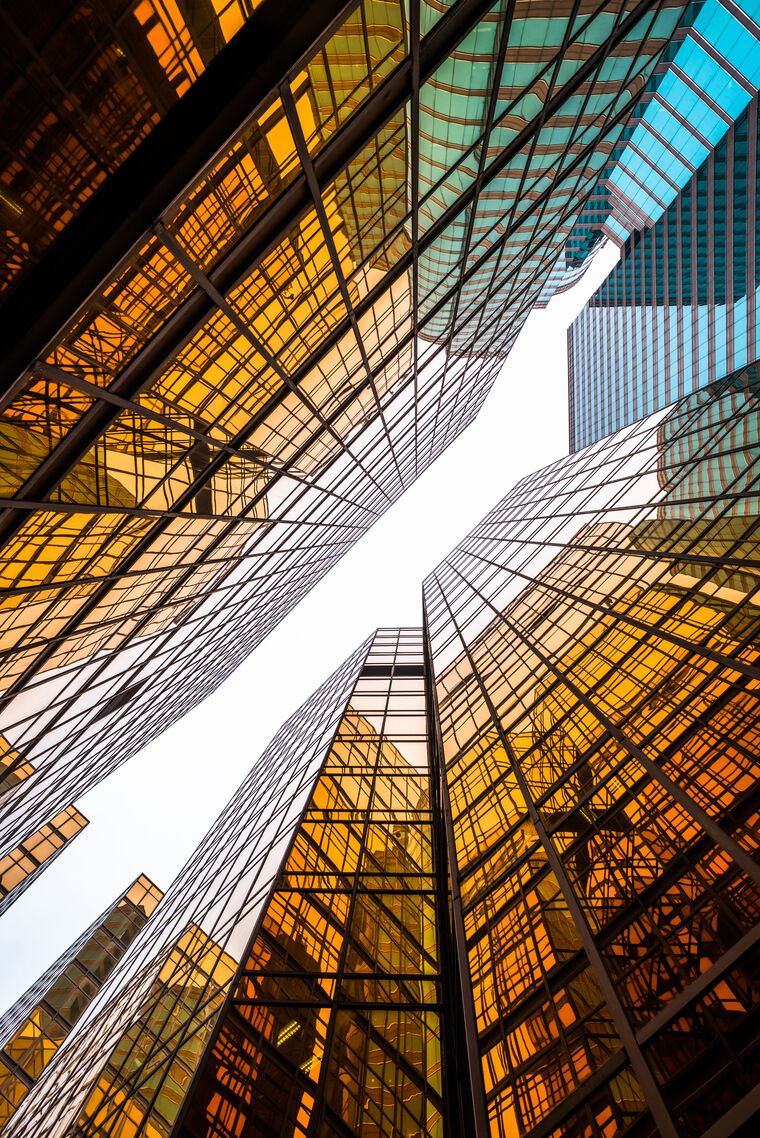 Фотообои Business buildings in Hong Kong