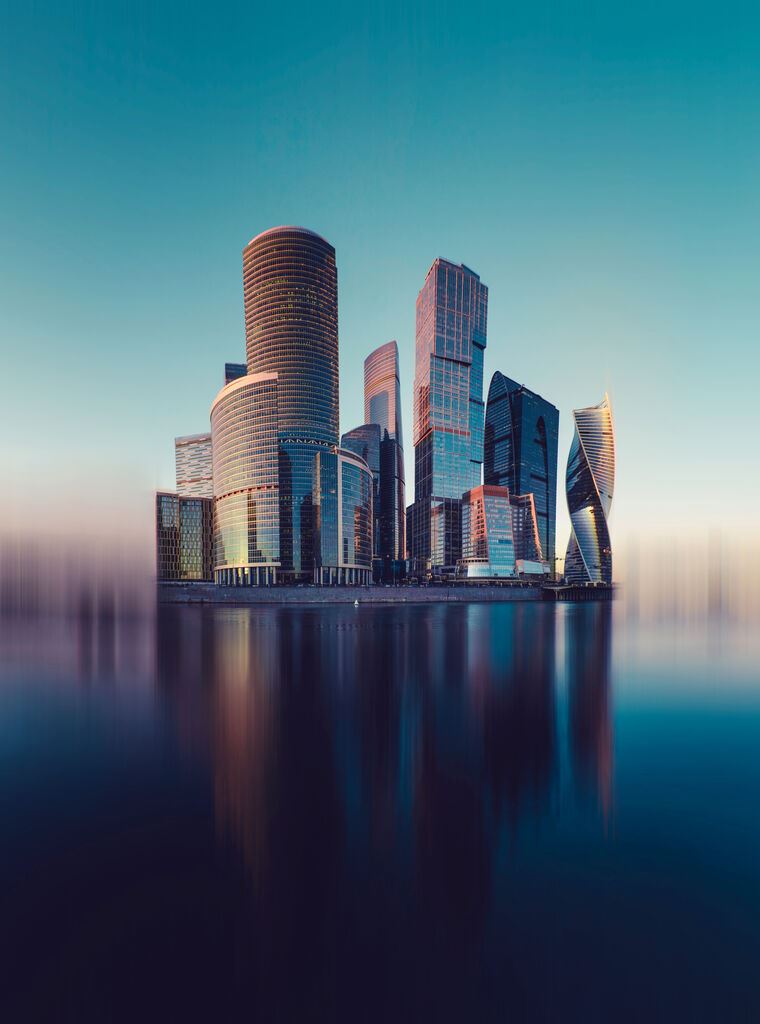 Фотообои Reflected skyscrapers