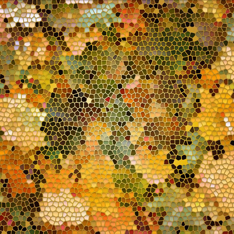 Фотообои Green and gold mosaic stained glass