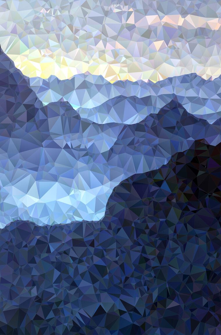 Photo Wallpapers Polygon mountain landscape