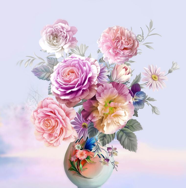 Фотообои Vase with flowers