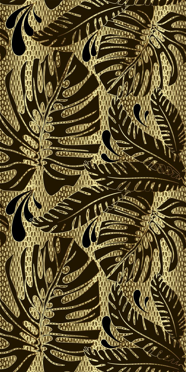 Фотообои Золотые пальмовые листья