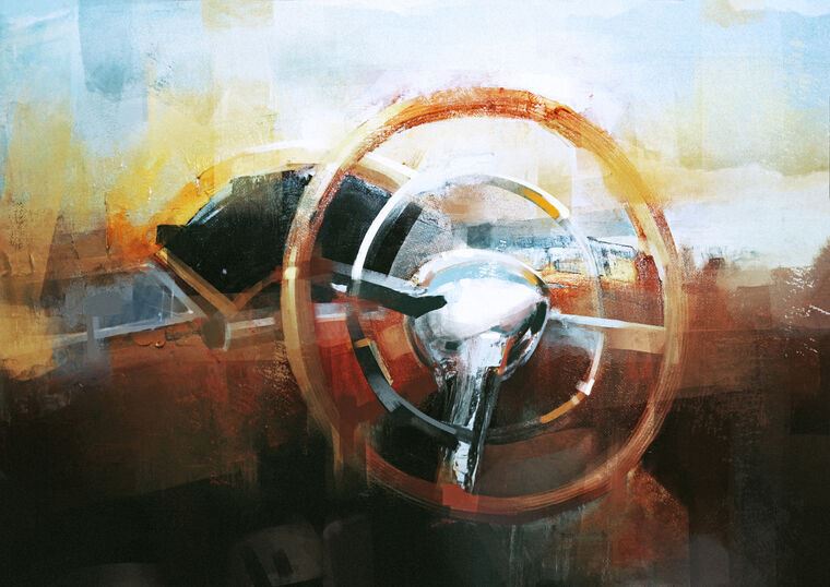 Картины Steering wheel oil
