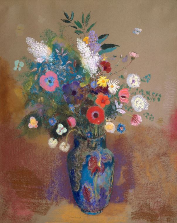 Репродукции картин A bouquet of flowers (Odilon Redon)
