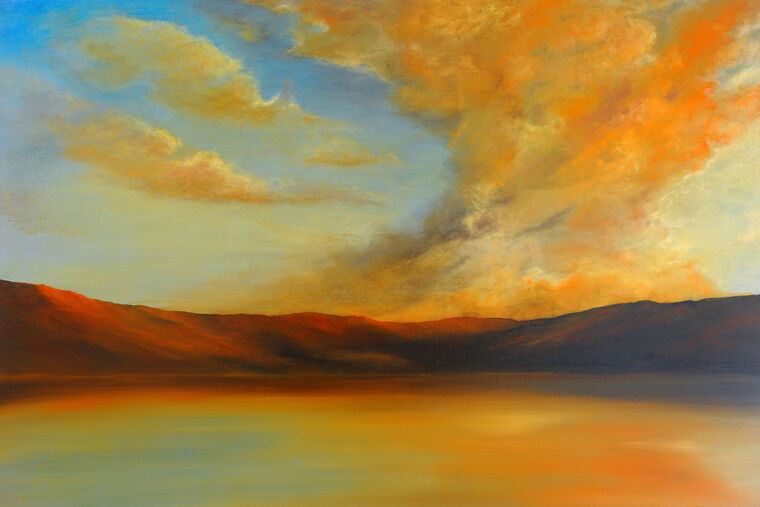Reproduction paintings Orange clouds