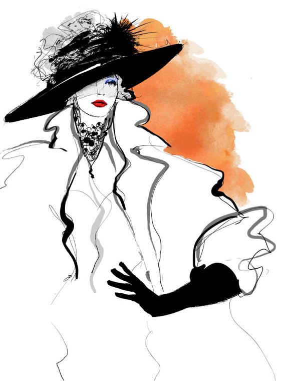 Репродукции картин Woman in hat sketch