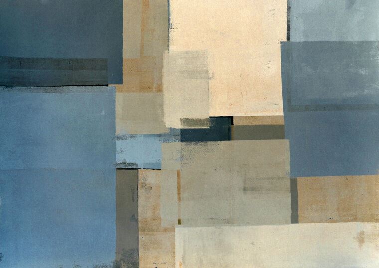 Reproduction paintings Blue and beige abstraction