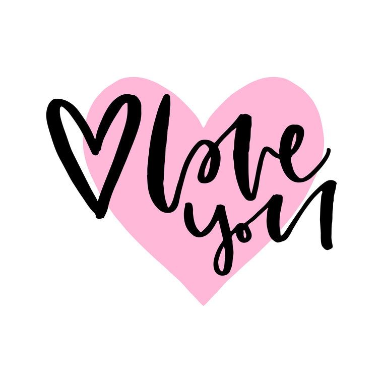 Купить и печать на заказ Репродукции картин Love you розовое сердце