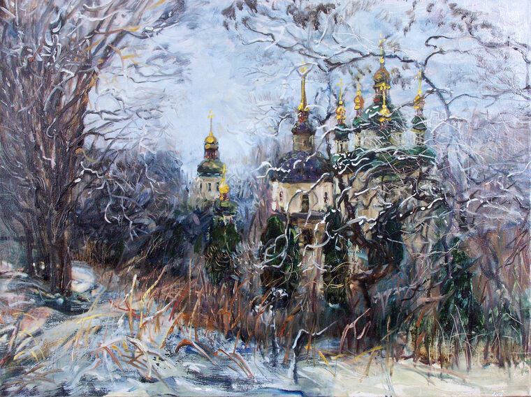 Reproduction paintings Church in winter