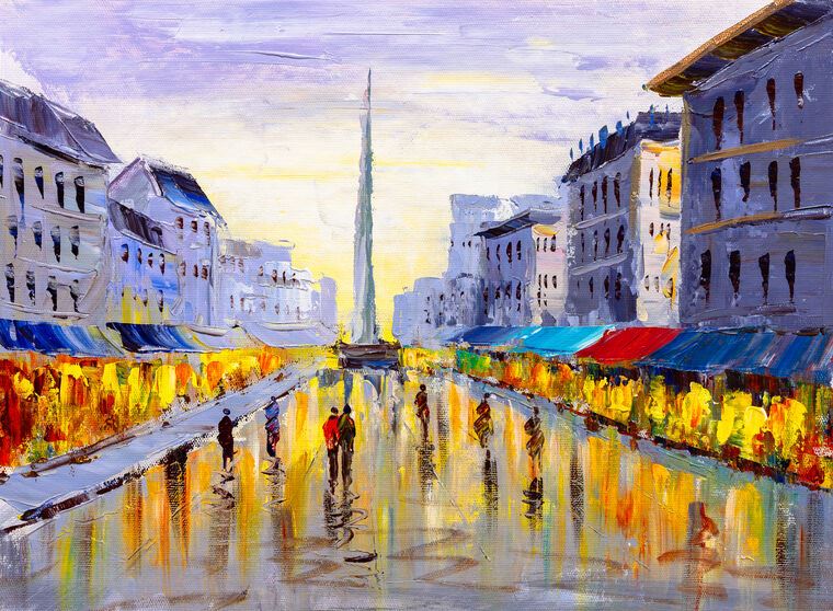 Paintings European city