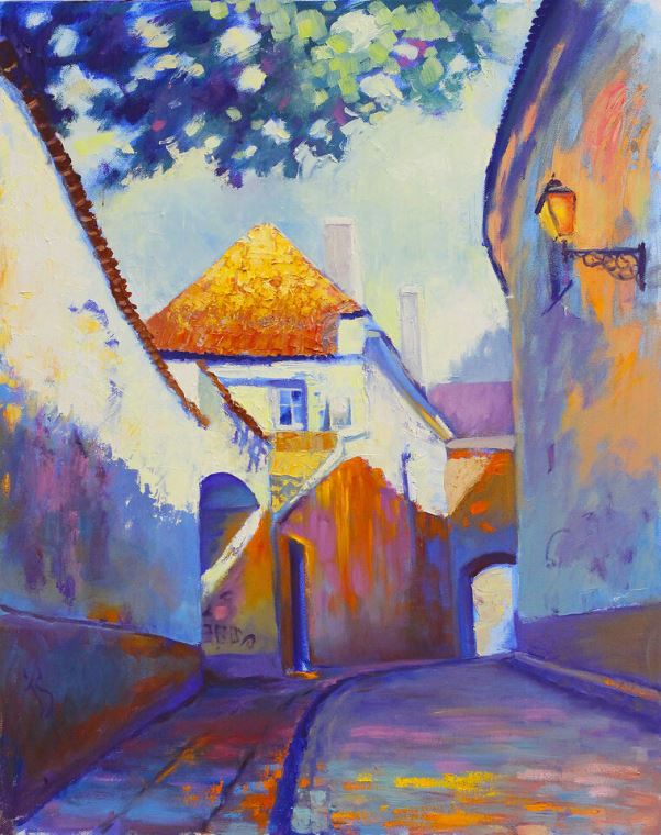 Купить и печать на заказ Репродукции картин Утро в европейском городе