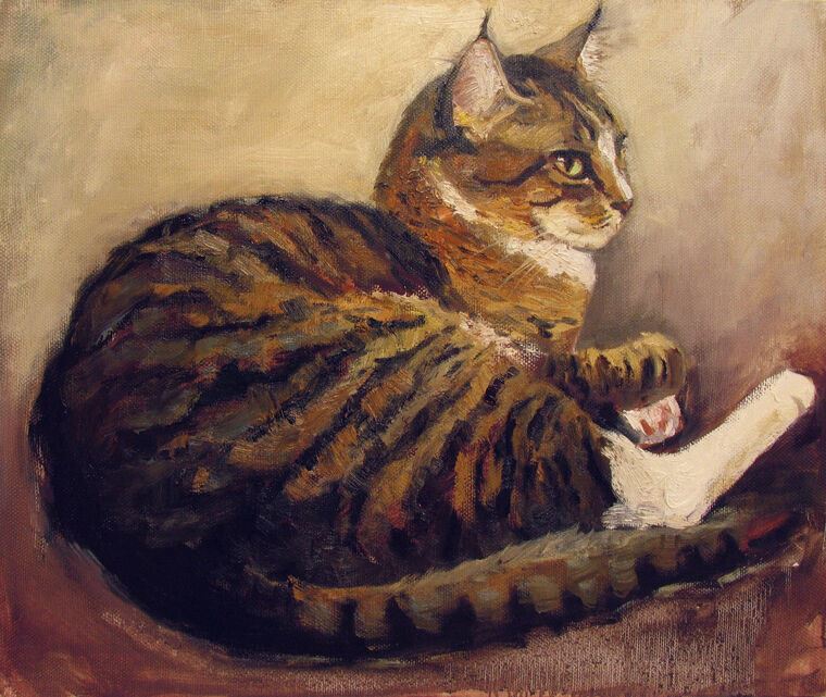 Купить и печать на заказ Картины Полосатый кот
