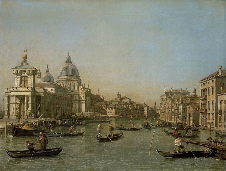 Репродукции картин The entrance to the Grand canal from the Molo, Venice