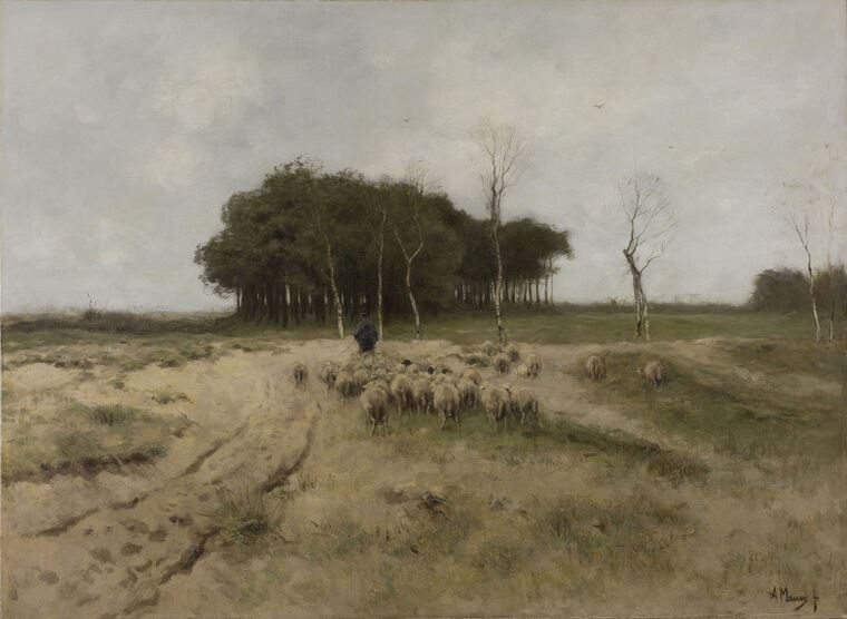 Репродукции картин On the Heath near Laren (Anton Mauve)