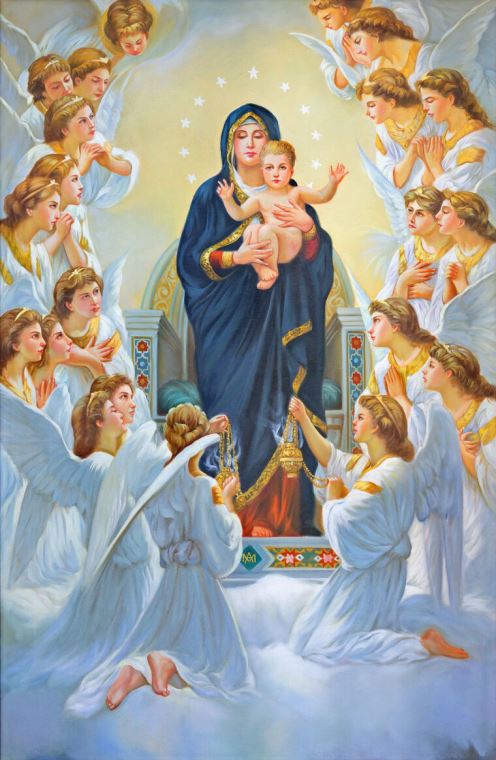 Репродукции картин A copy of the Madonna among angels, Adolphe William Bouguereau