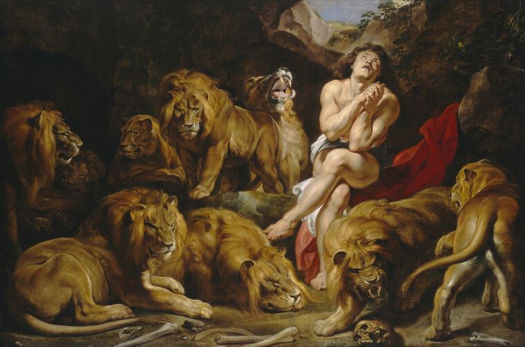 Купить и печать на заказ Репродукции картин  Даниил во рву со львами 