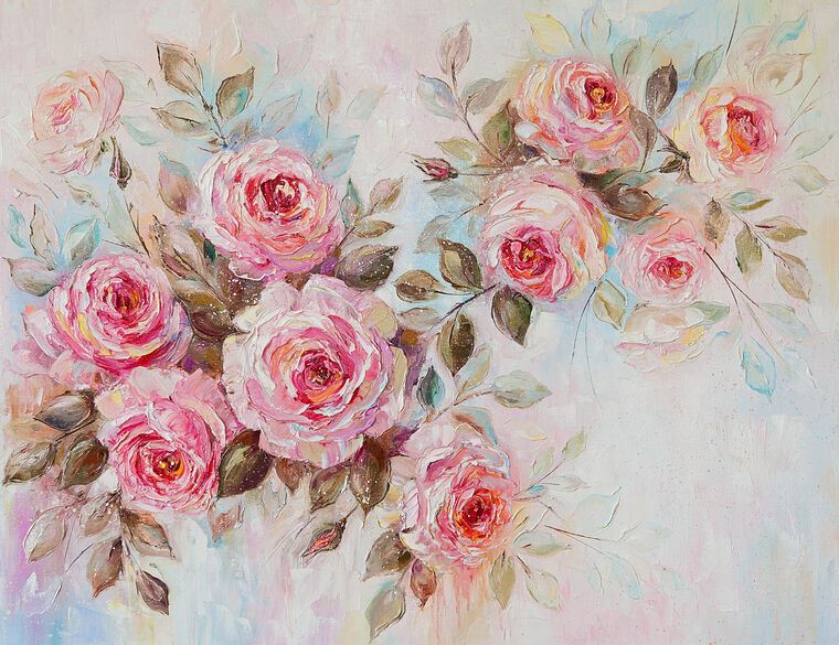 Paintings A series of delicate roses живопись_5