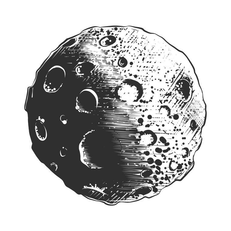 Репродукции картин The moon digital illustration