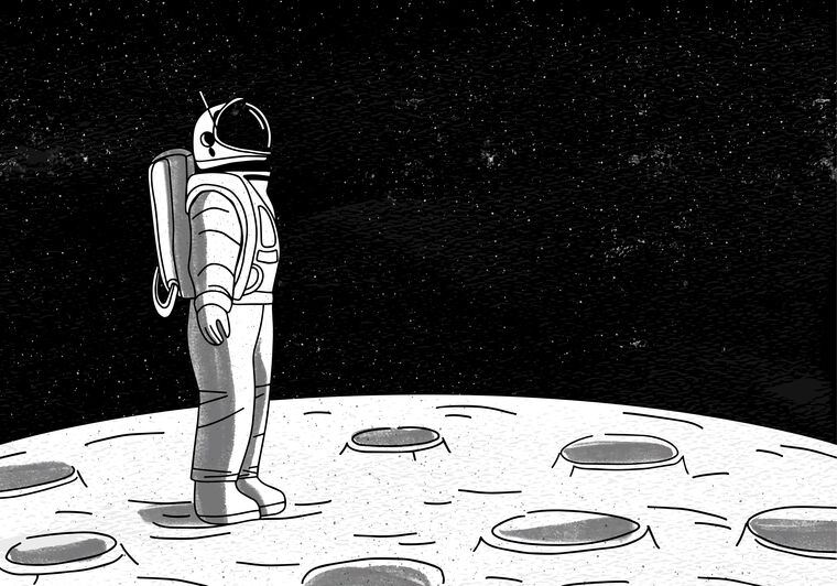 Репродукции картин A lone astronaut
