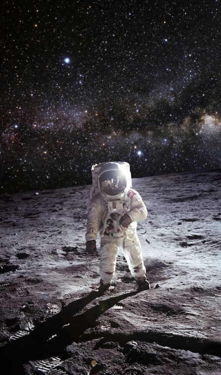 Купить и печать на заказ Репродукции картин Астронавт на луне