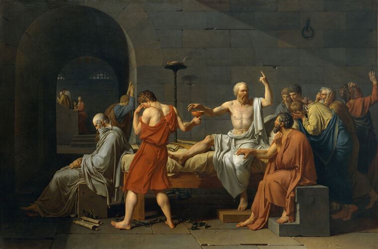 Репродукции картин The Death Of Socrates (Jacques-Louis David)