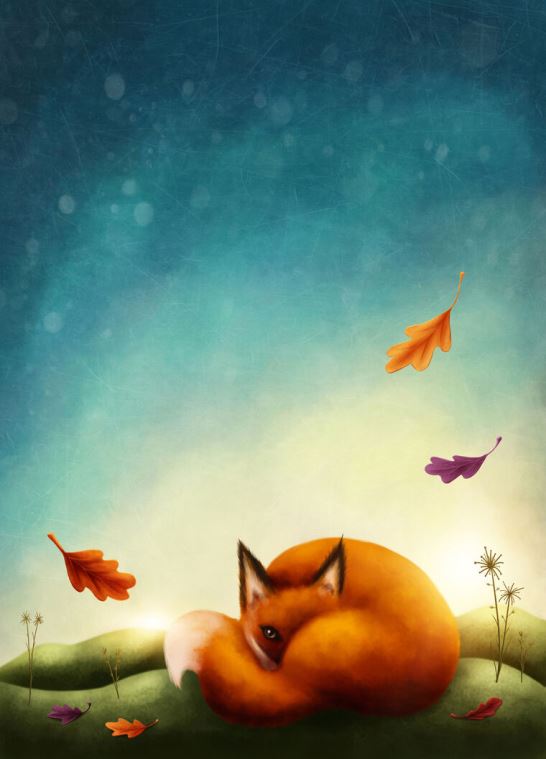 Paintings Fox and autumn