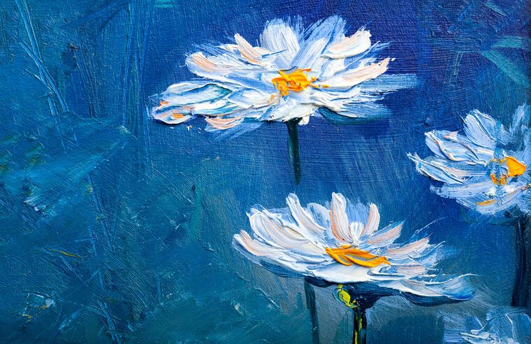 Paintings Daisies in the garden