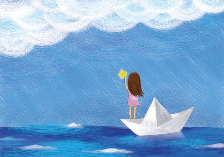 Репродукции картин The girl on the boat