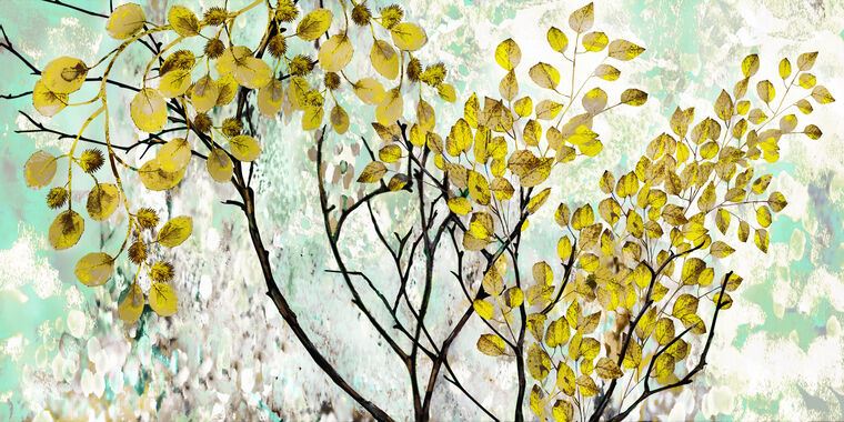 Купить и печать на заказ Картины Дерево с желтыми листьями