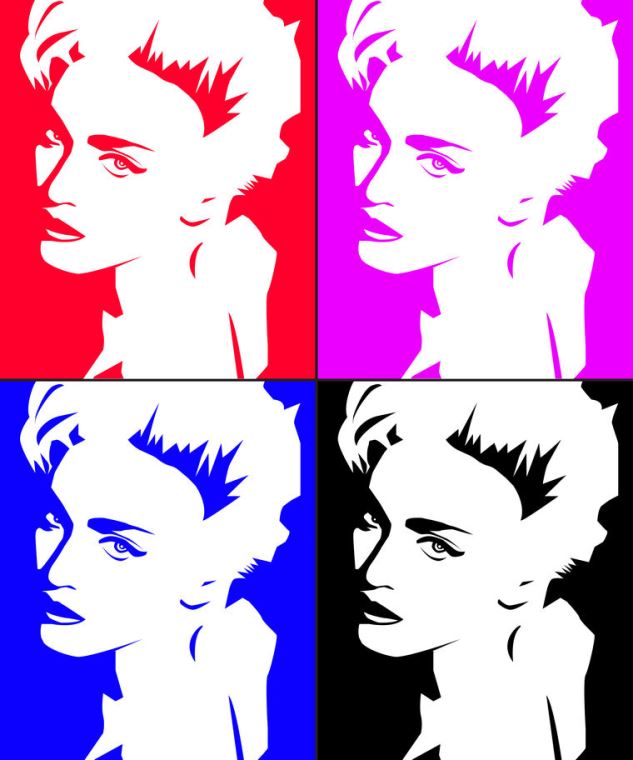 Купить и печать на заказ Картины Мадонна поп-арт
