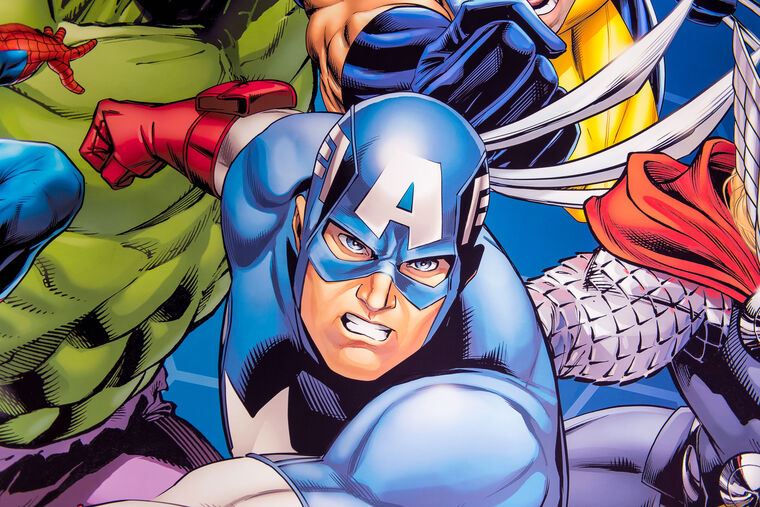 Купить и печать на заказ Репродукции картин Супергерой Капитан Америка